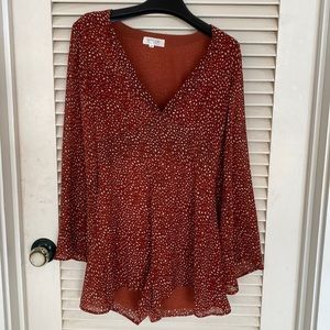 Wyder long sleeve shorts romper S